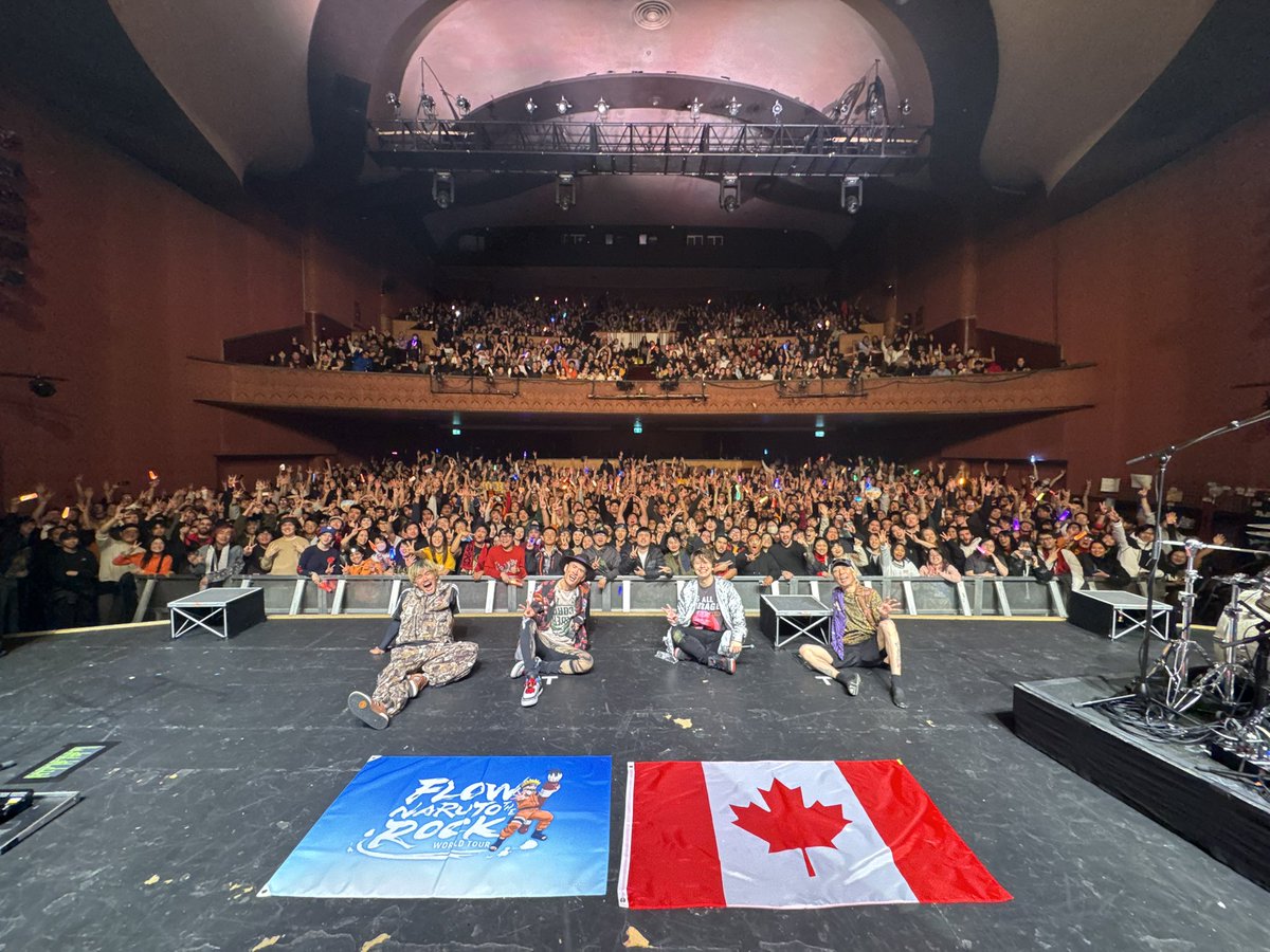 FLOW_official's tweet image. 『FLOW WORLD TOUR 2025  &quot;NARUTO THE ROCK &quot;』 in Vancouver🇨🇦

It was a awesome night Vancouver🔥

Thank you for everyone who was waiting for us to come✨

We have a nice day😎

#FLOWNARUTOTHEROCK #FLOW #FLOW_JAPAN  #NARUTO #Vancouver