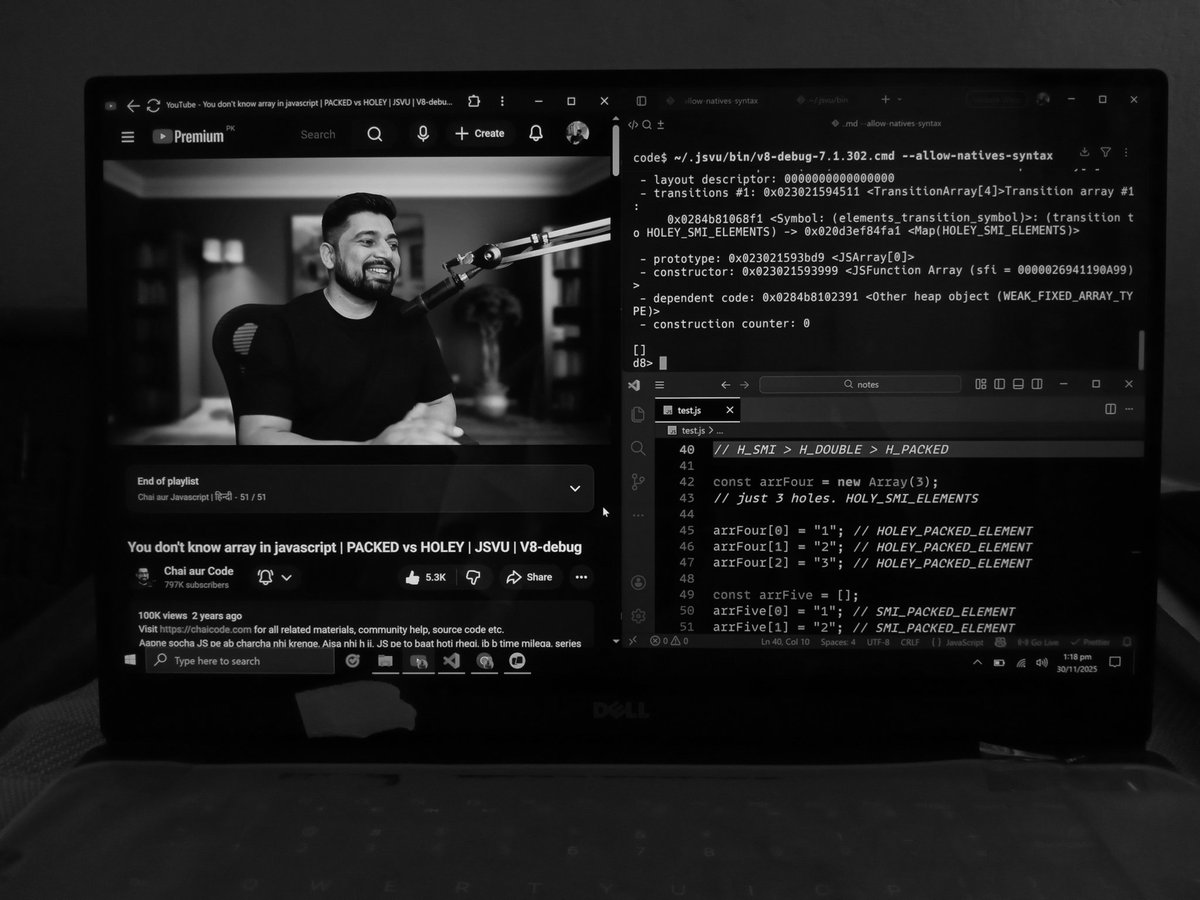 imssiddiquii's tweet image. MasterJi Challenge JS DONE 
Day: 50/50

The most exciting learning journey with Chai aur JavaScript, led by Sir @Hiteshdotcom. Not an ordinary learning but what exactly is behind &quot;JS kay parde k piche kya hai&quot;
@ChaiCodeHQ

#iWriteCode #JavaScript #ChaiaurCode
