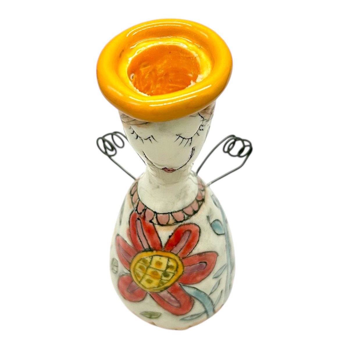 ZenCatPottery's tweet photo. Ceramic Angel Candle Holder with curled wire wings
https://t.co/XbAI65DCmf
#AngelCandlestick #AngelDecor #CeramicAngel #CeramicCandlestick #FolkArt #CottageCore https://t.co/KWdyWfDQxv