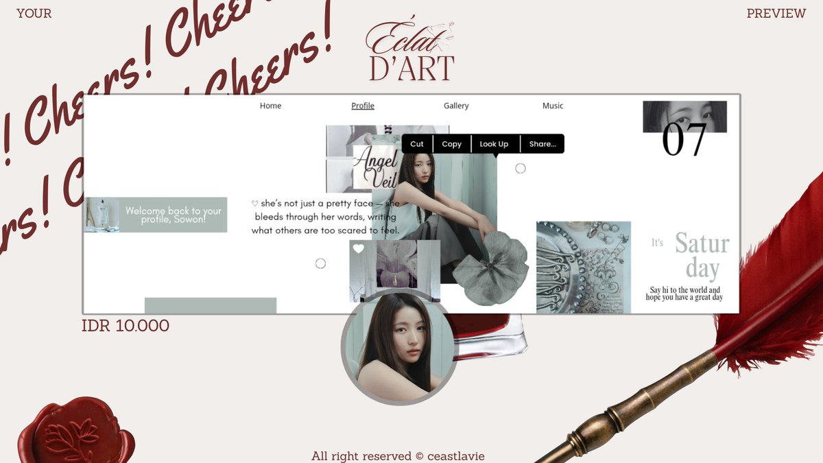 Help retweet/repost, tysm 🤍🦭

Hi dear! I made this for you — Sowon. Go grab this stunning ready stock layout through DM now! It's free re-text/remove text ♡
#zonauang #zonajajan