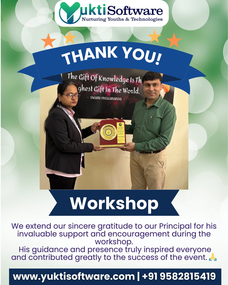 yuktisoftware's tweet image. Start your journey with the right guidance.
Learn. Build. Grow with Yukti Software.
Contact No : 9582815419
Email: contact@yuktisoftware.com
Website : yuktisoftware.com

#JavaFullStack #FullStackDeveloper #JavaDeveloper #LearnJava #YuktiSoftware #CodingCareer #TechTraining