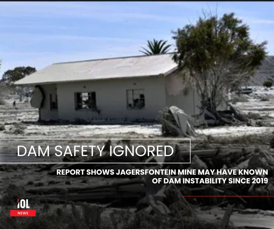 IOL's tweet photo. A new report into the 2022 Jagersfontein mine dam collapse suggests the mining company may have known about the dam’s instability as early as 2019.
#Jagersfontein #MineDam #MiningCompany #negligence
Read on https://t.co/ao4ZdezLhk https://t.co/aSyDuG8wv1