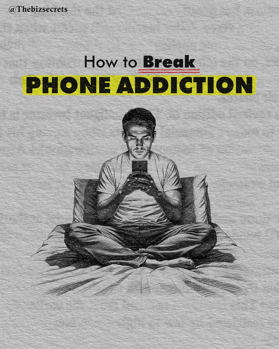 successmoverss's tweet image. How to Break Phone Addiction

-Thread- 🧵👇