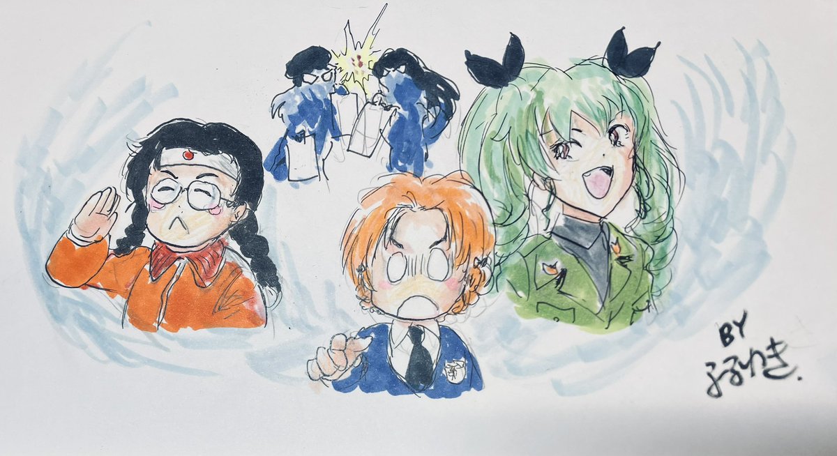 何だか11月は、らぶらぶ作戦の絵を中心に描いたような…
安藤くんとカーチス戦闘機を合わせたのわりと気に入っているので、またこの感じな作品も構想したいです。 