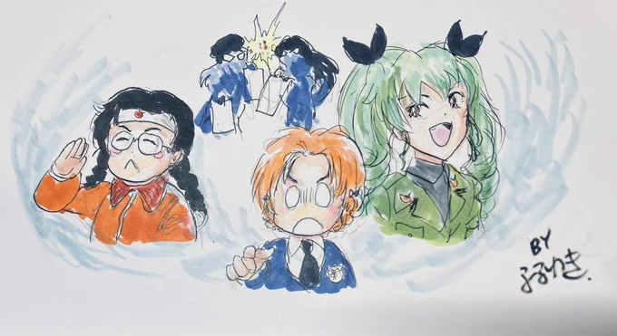 何だか11月は、らぶらぶ作戦の絵を中心に描いたような…
安藤くんとカーチス戦闘機を合わせたのわりと気に入っているので、またこの感じな作品も構想したいです。 