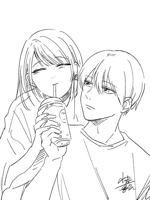 仲良し幼なじみ👫

 #rkgk  #らくがき 
 #絵描きさんと繋がりたい 
 #君が眩しいせいで 