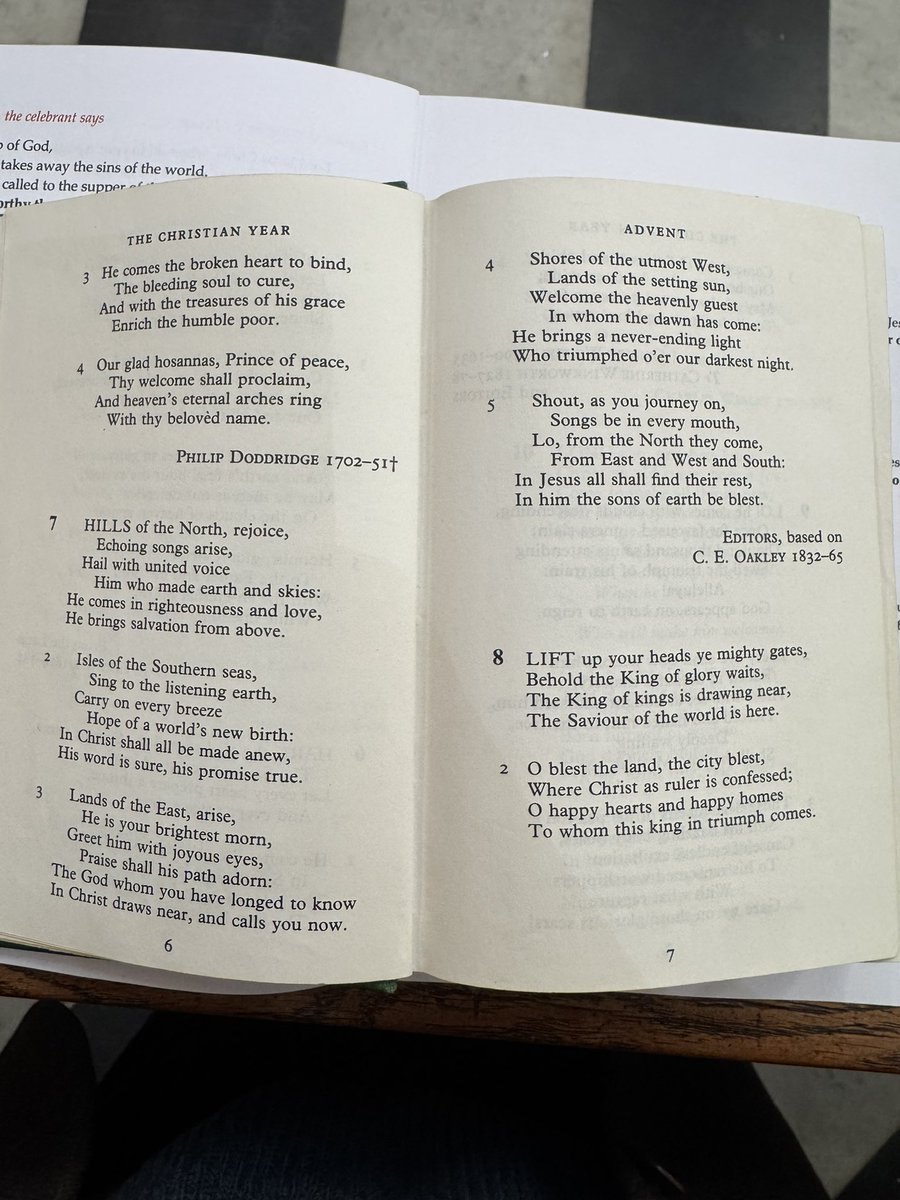 What is there to be embarrassed about in the original words for Hills Of The North Rejoice?