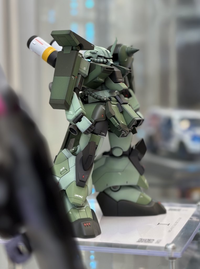 #王の洞窟プラモデル展示会
#第15回王の洞窟展示会
ザクⅢくん展示してきました！
展示受付開始日って今日だったと思いますけど19番目でした。みんなめちゃ早い！

ザクⅢくん行ってらっしゃい！