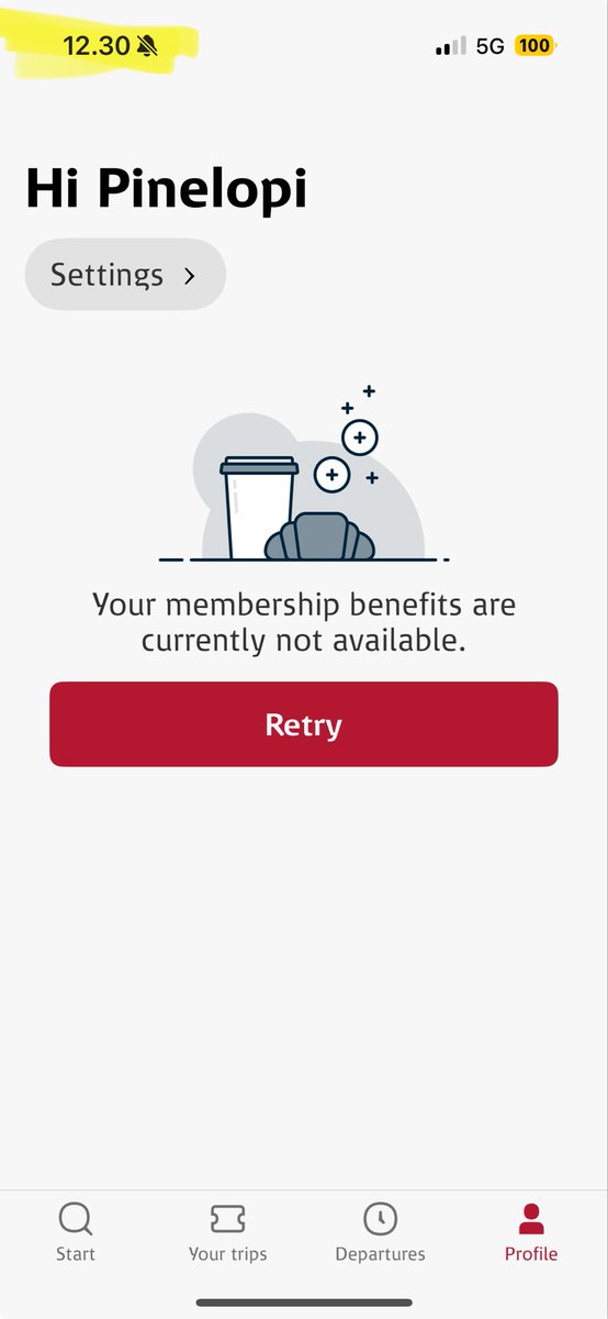 If your app can’t take it, don’t do it…..😡😡😡🚂❌30’ for now like this, and yes I did all that: disinstall/reinstall, log in/log out, website (benefits only on app), so…..?🤷🏼‍♀️ I can’t even use any other benefits now, great <a href="/omDSB/">DSB</a> #freetrainsupposedly