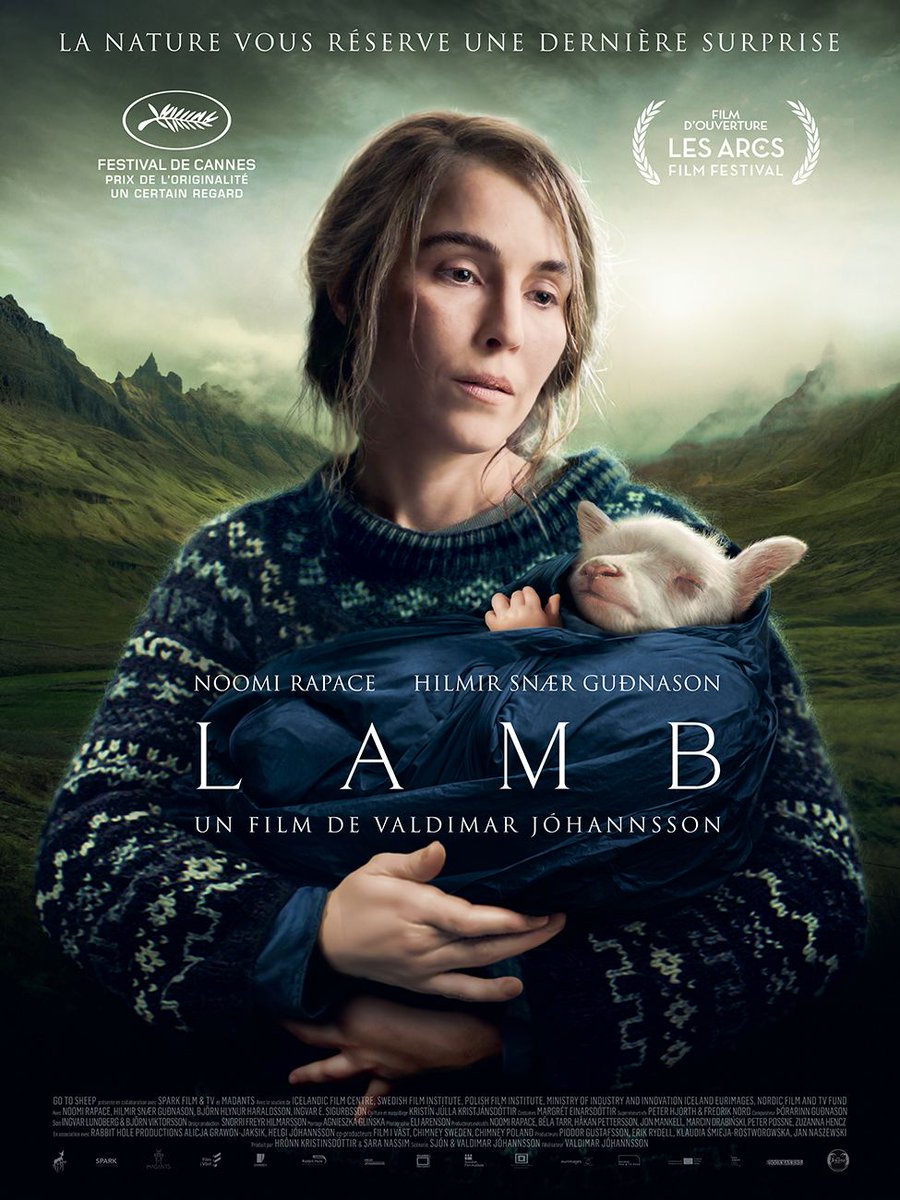Lamb (<a href="/shadowzvod/">Shadowz</a>) est un film magnifique, tout en nuances, porté par son duo d’acteurs jouant un couple d'éleveurs dans la superbe campagne islandaise. Ca parle de parentalité, de deuil et le tout prend la forme d’un conte fantastique à la morale assez cruelle.