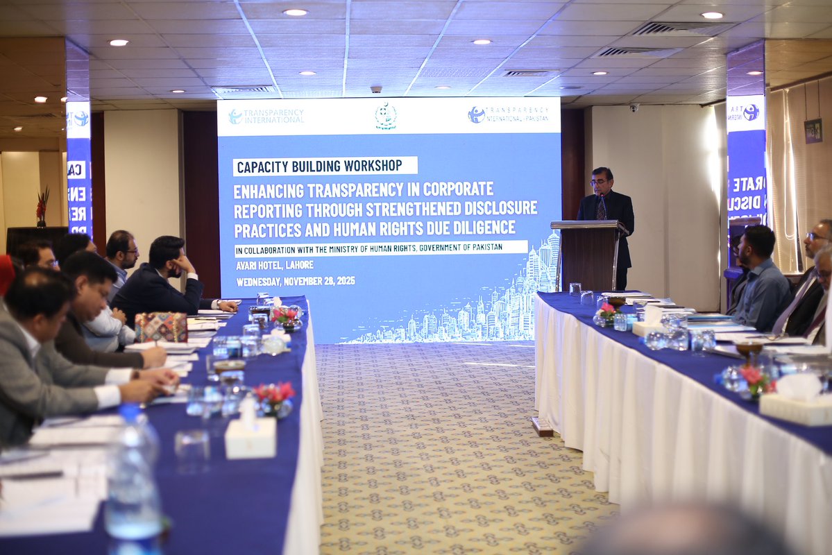 s_kashif8's tweet image. Growing Need for Enhanced Disclosures Around Ethical #CorporateGovernance

@TIPakistan1 organized a capacity building workshop on “Engancing Transparency in Corporate Reporting through Strengthened Disclosure Practices and Human Rights Due Diligence”. 1/2