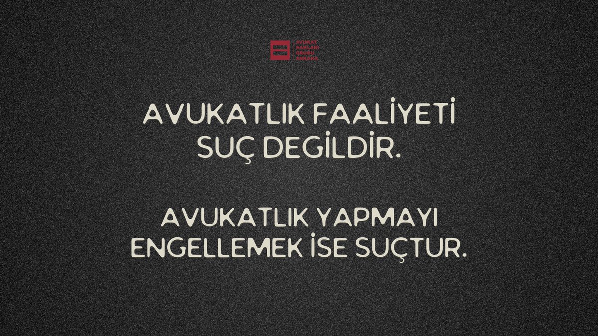 Avukat Hakları Grubu Ankara tweet media