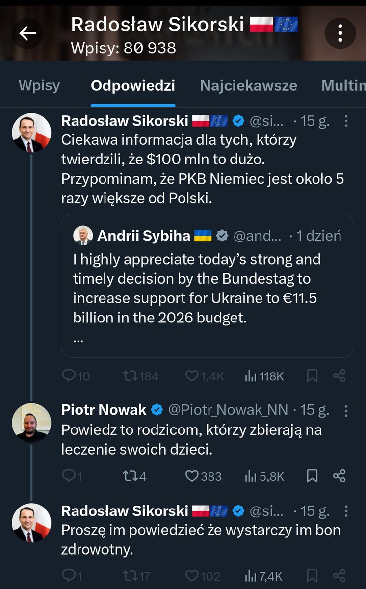 Politycy <a href="/pisorgpl/">Prawo i Sprawiedliwość</a> powinni tę wypowiedź szefa <a href="/MSZ_RP/">Ministerstwo Spraw Zagranicznych RP 🇵🇱</a> pokazywać już zawsze i wszędzie, aż do upadku tego rządu.