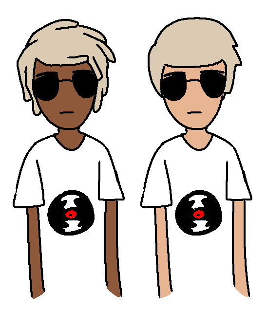 kanyehomestuck's tweet image. my headcanon: dave is two dudes that switch place every once in a while and for some reason nobody notices when he changes race