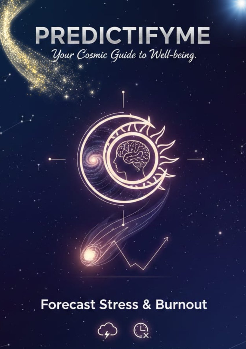 predictfyme's tweet photo. 🌌Your mind leaves signals. We help you read them-translating the rhythms of your digital universe into calm, cosmic insight that guides your well-being before the storm arrives.💫
#PredictifyMe #CosmicWellbeing
#MindSignals #DigitalRhythms
#WellbeingInsight #BurnoutAwareness https://t.co/PPogUzuOAP
