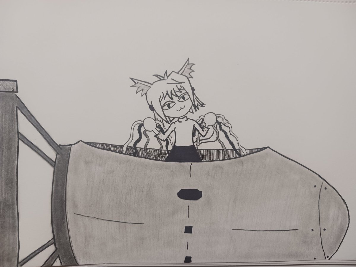 The making of nuke, featuring a Neco Arc with a different hairstyle! (I wanted to experiment)