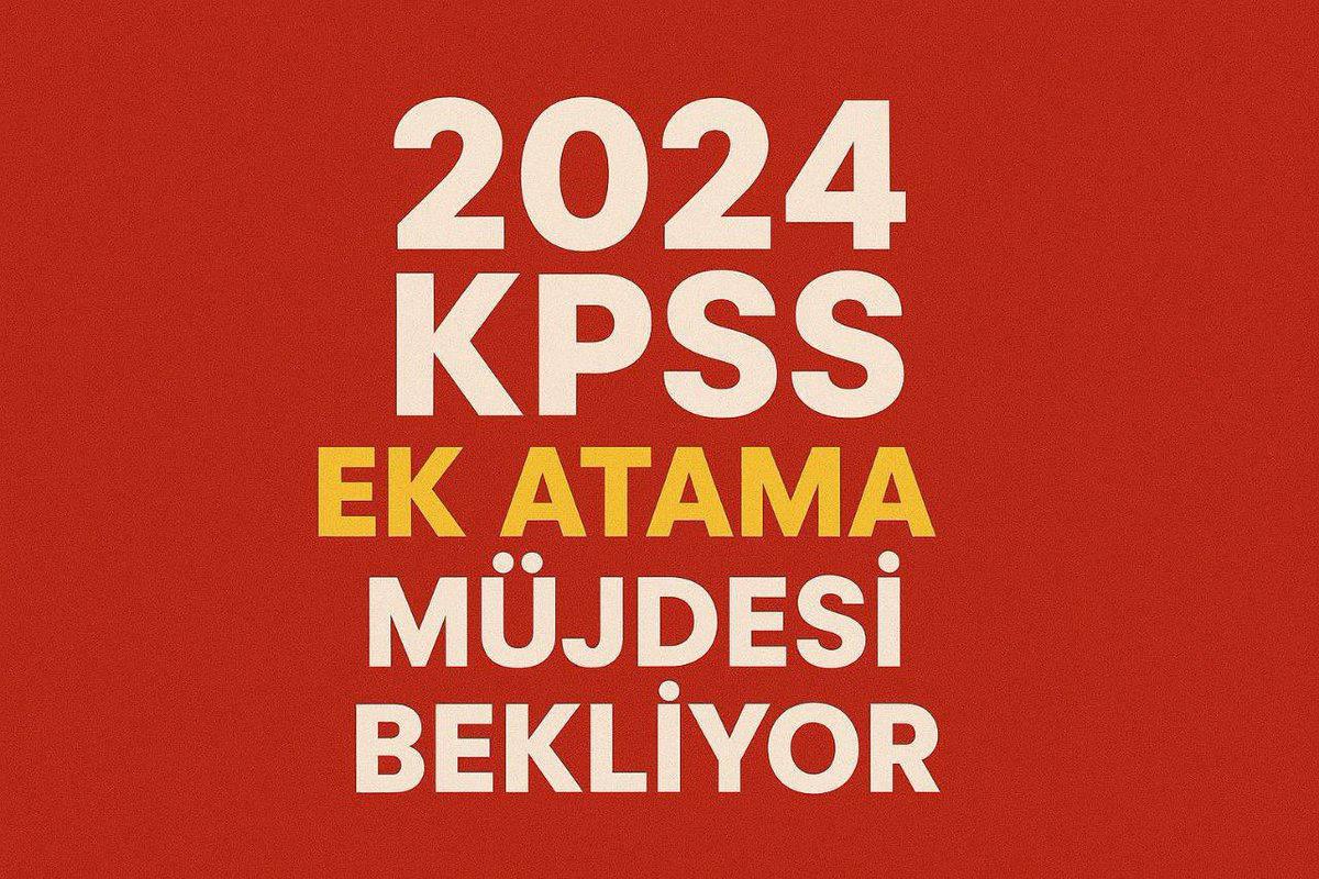 Öğretmenlere bahar 2024 KPSS puanı ile 25 bin ek atamayla gelecek.
<a href="/RTErdogan/">Recep Tayyip Erdoğan</a> <a href="/dbdevletbahceli/">Devlet Bahçeli</a> <a href="/_cevdetyilmaz/">Cevdet Yılmaz</a> <a href="/oktay_saral/">Oktay SARAL</a> <a href="/Yusuf__Tekin/">Yusuf Tekin</a> <a href="/MHP_Bilgi/">MHP</a> <a href="/TalipGeylan06/">Talip Geylan</a> <a href="/erkanakcay45/">Erkan Akçay</a>
#Külliye2024KpssEkYirmiBeşBin