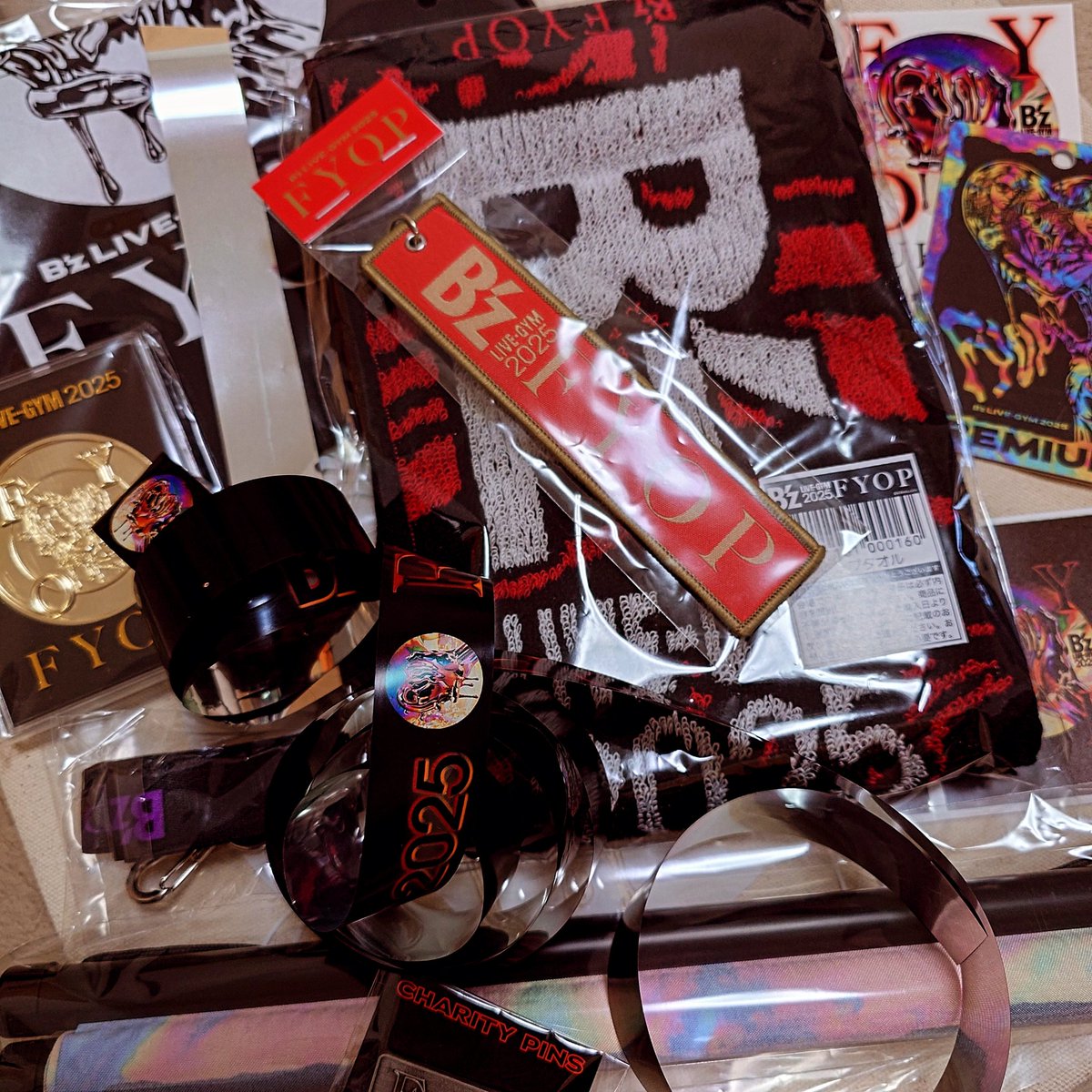 B'z 2025 FYOP premium席専用オリジナルグッズ 銀テープ2本 今回は