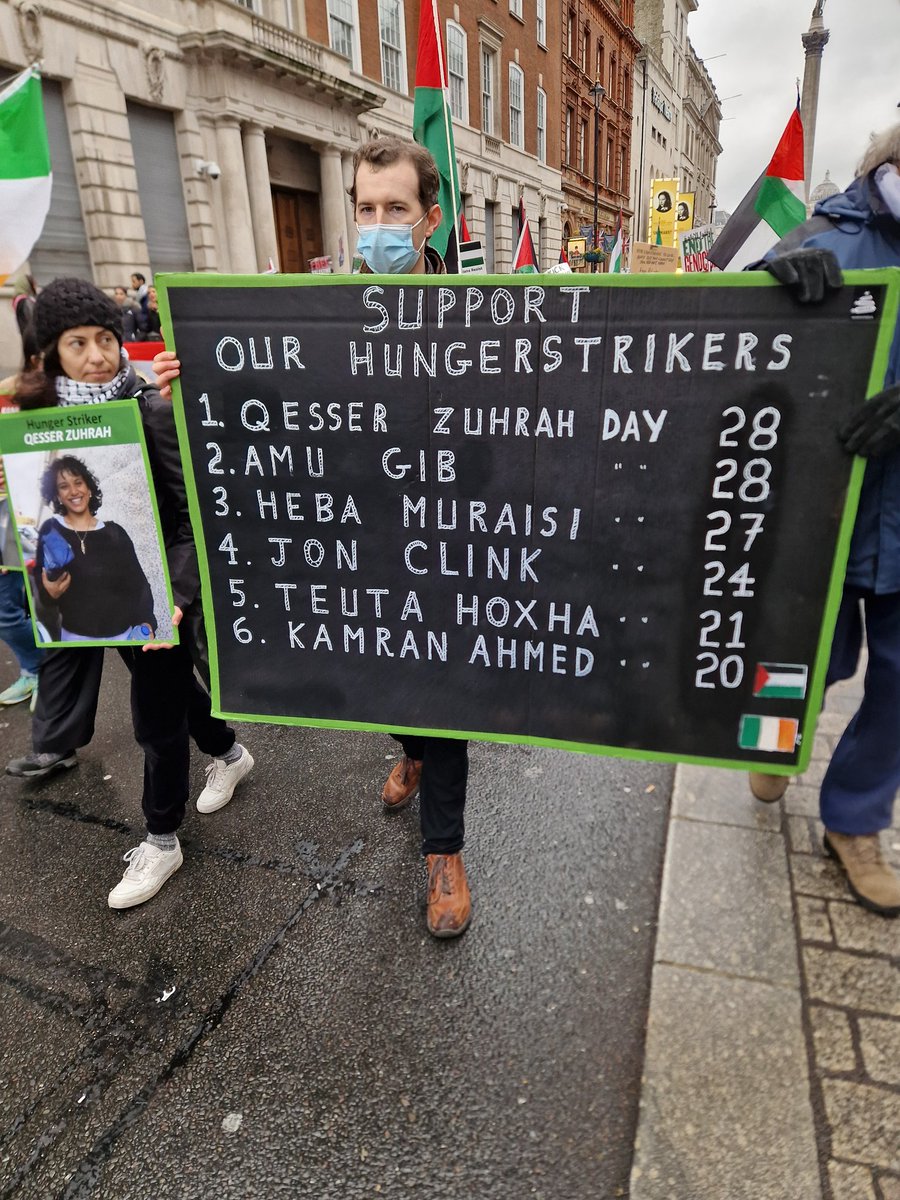 #SocialistSunday 
Yesterday on the National March for Palestine. I haven't seen anything in msm about the hunger strike