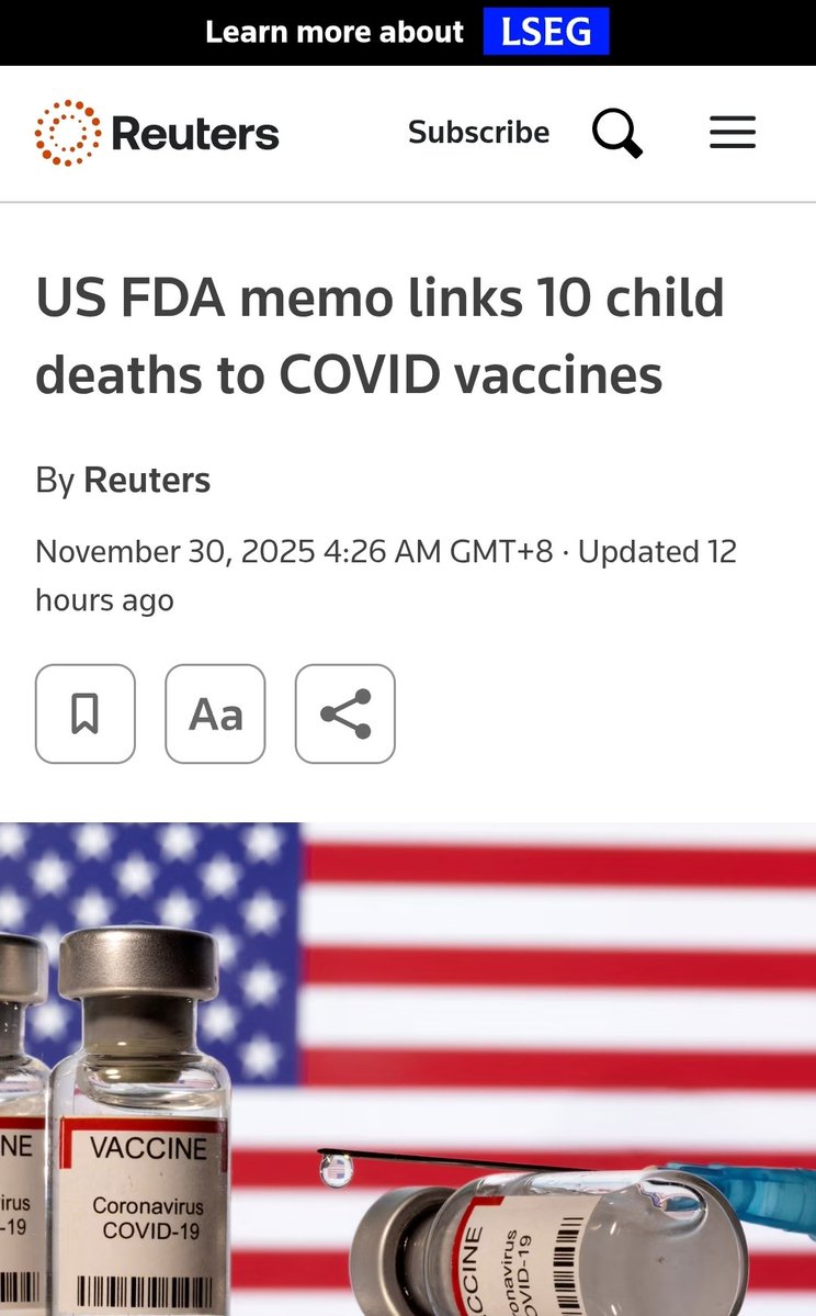 heather_parisi's tweet image. Il muro di silenzio è crollato. 
La FDA Americana conferma: 
i vaccini COVID hanno ucciso bambini. Almeno 10 vite spezzate &quot;a causa del&quot; vaccino. 
Ora sappiamo che chi denunciava i rischi aveva ragione e che il negazionismo di media e di certi medici era semplicemente un odioso…