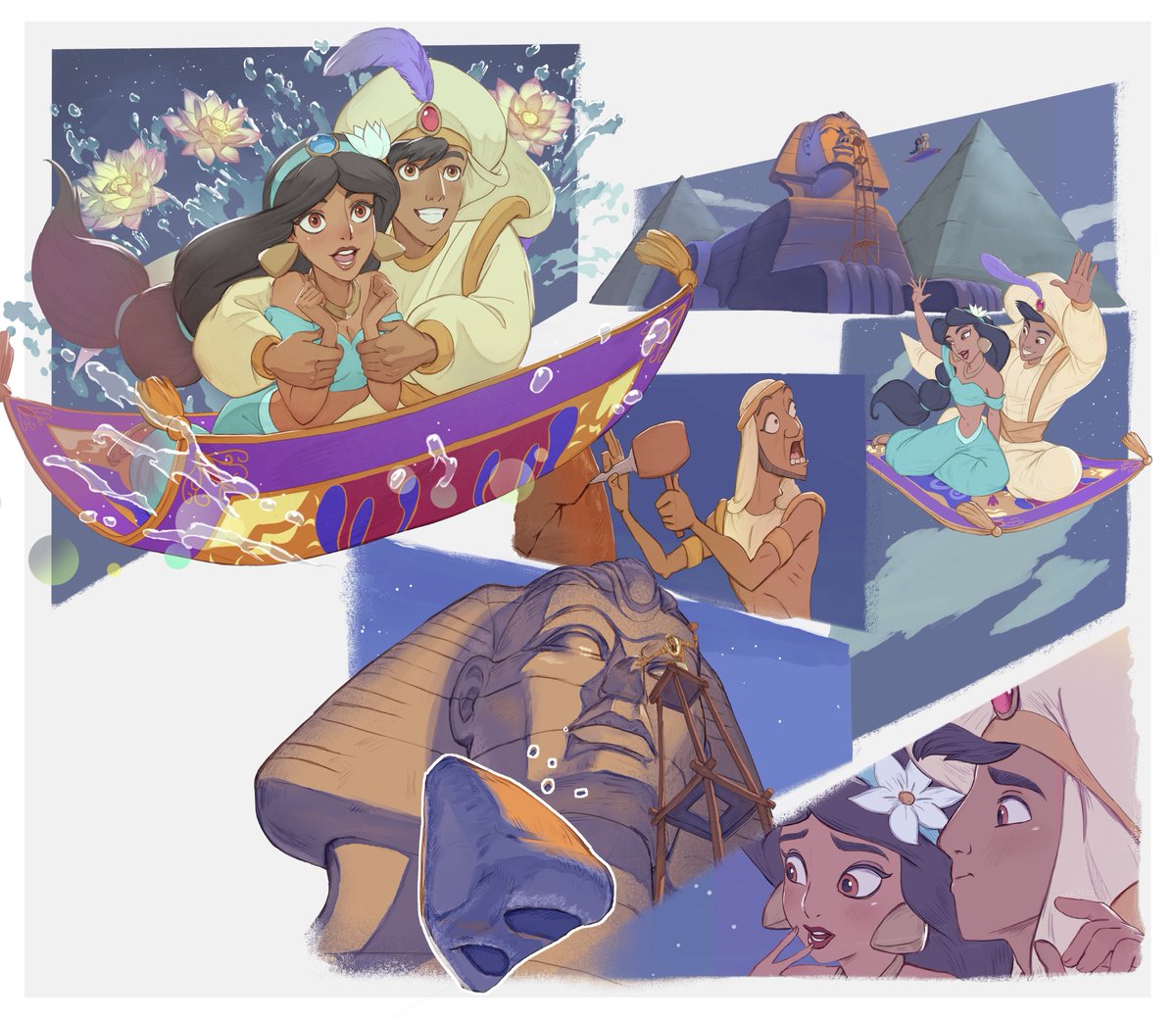 d74335631's tweet image. 11月はプリンセスのお誕生日ラッシュでした🎂
 #今月描いた絵を晒そう