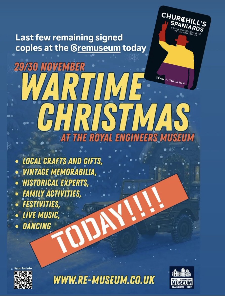sean_f_scullion's tweet image. If you are in the #Medway area today, do pop along to the @REMuseum and pick up one of the last signed hardback copies of #ChurchillsSpaniards.....