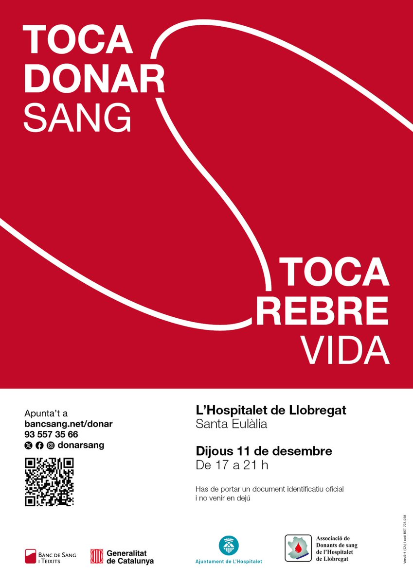 DeHospitalet's tweet photo. Doancio de Sang al Barri de Sta.Eulàlia el dia 11 de Desembre 2025. https://t.co/cgOqQe8T7X