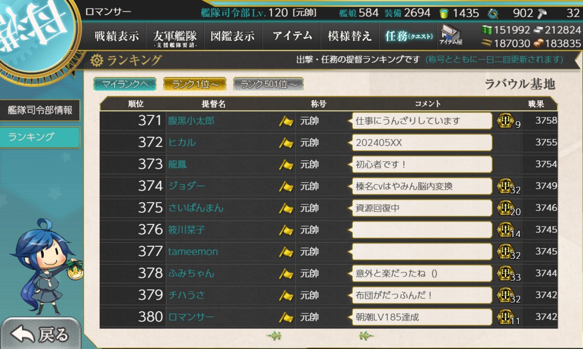 11月作戦も主力艦隊第3群に入れたと思います
お疲れ様でした
x.com/ysromansers/st…