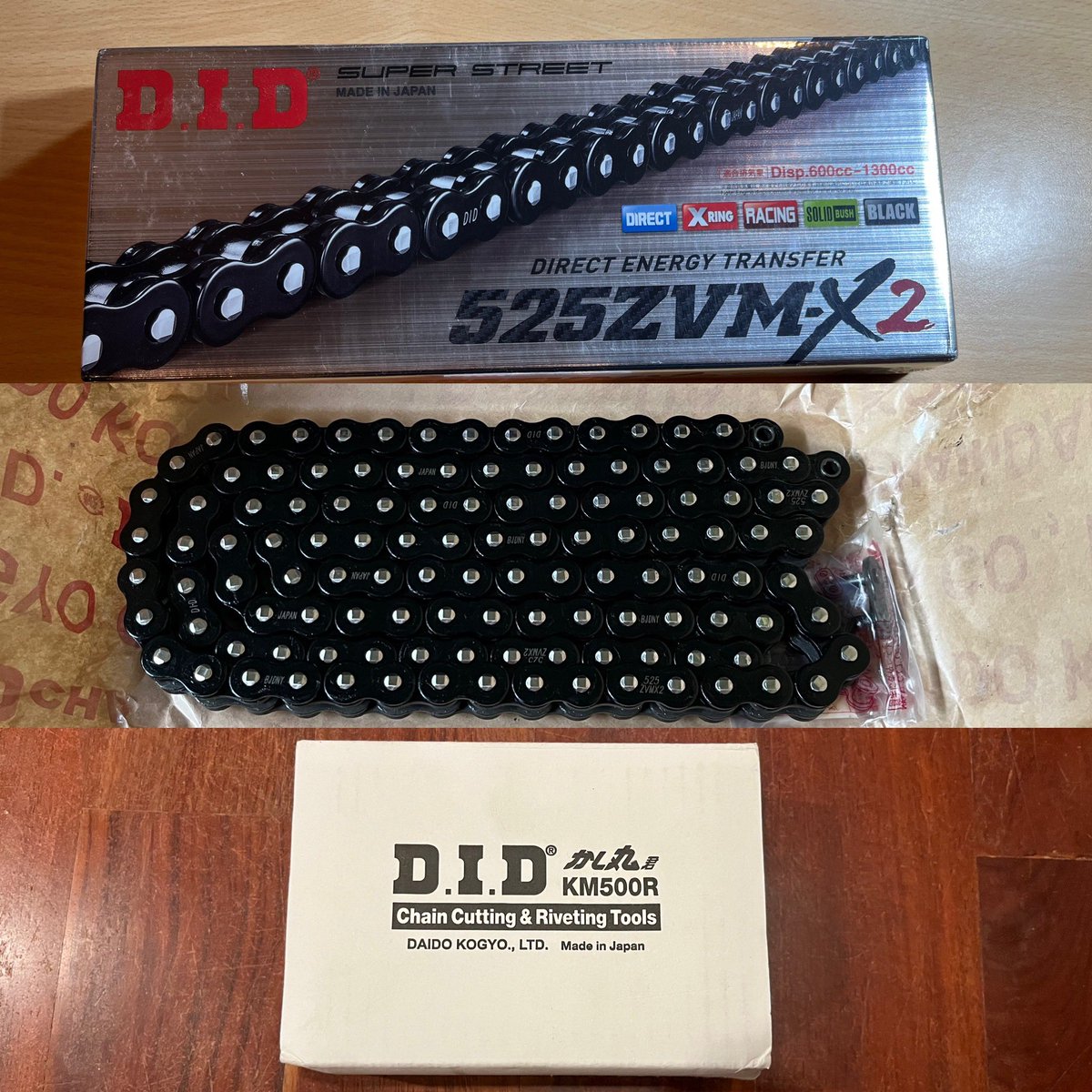 omeki51's tweet image. 【GSX-R1000R日誌】
🇹🇭2017年登録から一度も替えていないであろうチェーンにサビも浮いてきたのでDIDの525ZVM-X2のブラックへDIY交換(かし丸君使用)。ドライブスプロケット周り、チェーンカバー裏はやれる範囲でキレイにした。張りを調整して終了。見た目も良くなった😎ODO12,284km

#GSXR1000R
#DID