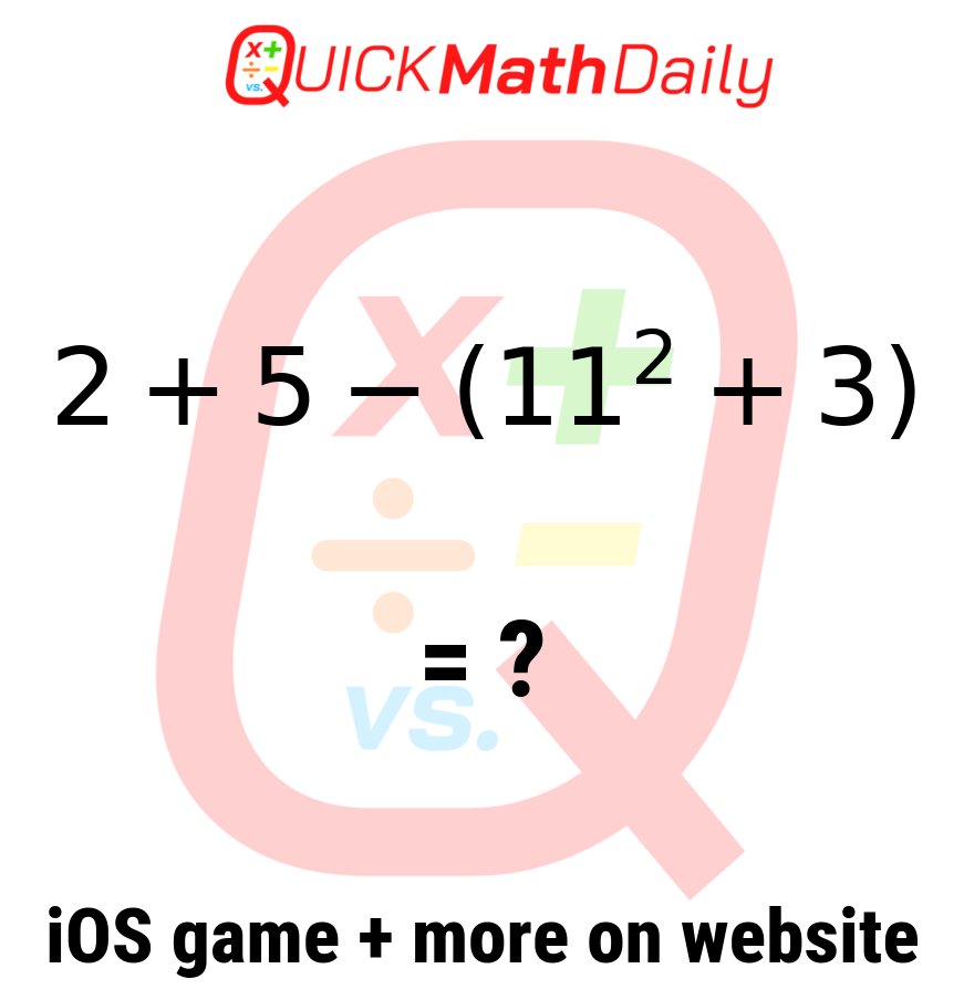 QuickMathDaily's tweet image. 🚦Math Speed Challenge: Can You Solve It? 🏃‍♂️💨 

Type Your Answer in the Comments!👇

See more on QuickMathDaily.com 👀 ✅