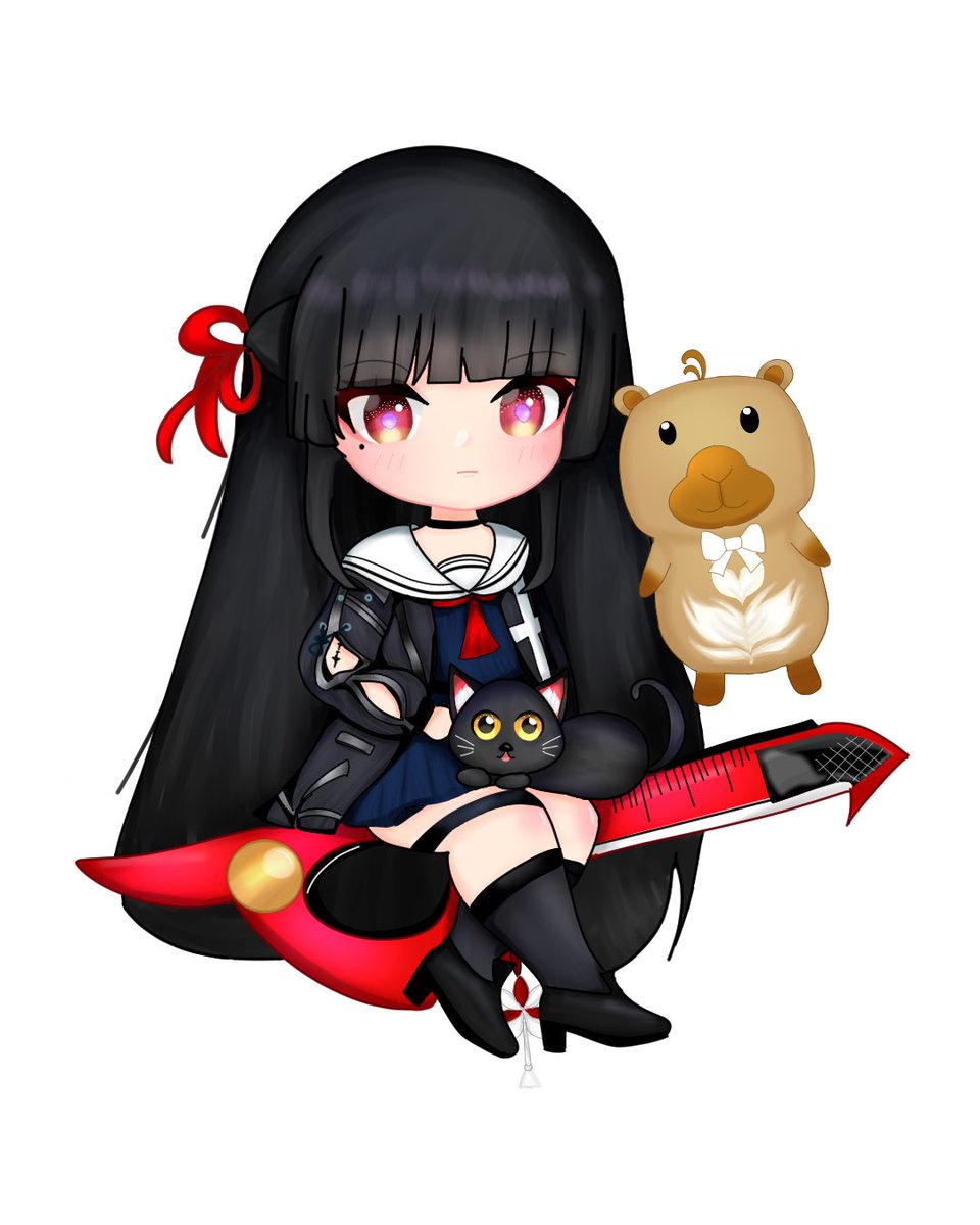 Our cutest kouhai, Chisa 🖤❤️

<a href="/Wuthering_Waves/">Wuthering Waves</a> #Wuwafanart