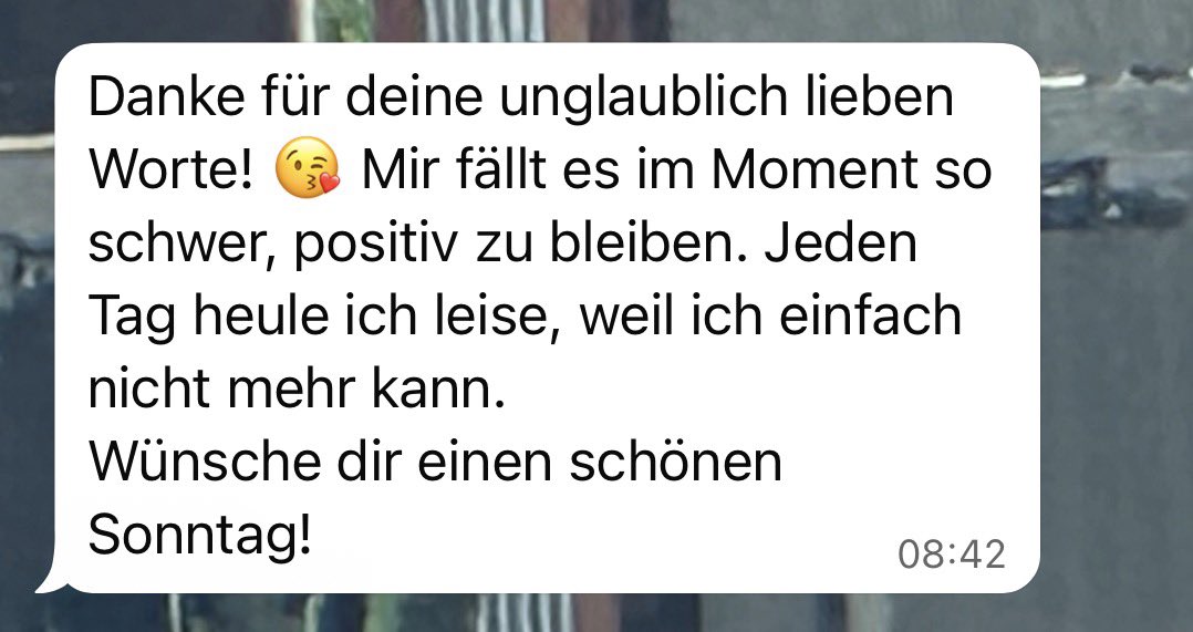 So ne Nachricht bricht einen 😭😭