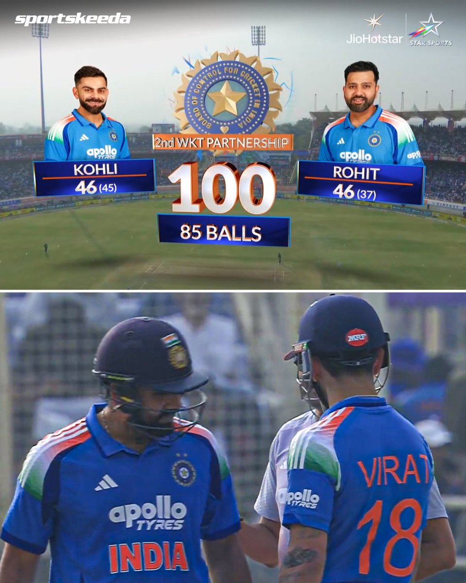 Sportskeeda's tweet image. Back-to-back 100-run stands for RO-KO! 💙🇮🇳

A vintage show from the legendary duo in Ranchi! 🥹

#INDvSA #ViratKohli #RohitSharma #Sportskeeda