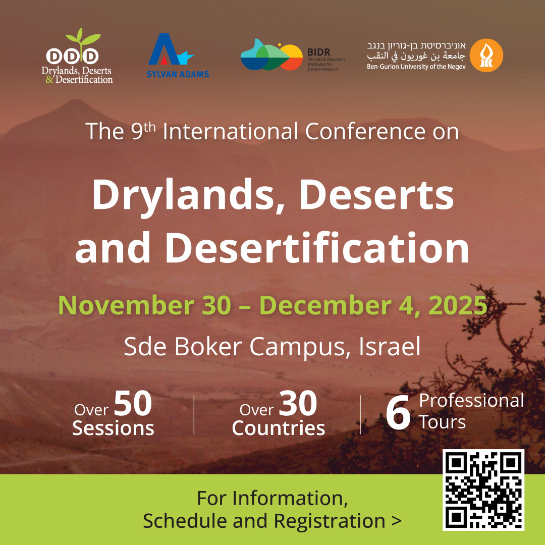 ConferenceDdd's tweet photo. 🌿 #DDD2025 - Also Live Streaming!
 Selected sessions from the 9th International Conference on Drylands, Deserts and Desertification will be broadcast via Zoom!
📅 November 30 – December 4, 2025 
💻 Zoom : https://t.co/3KxMy97IZa 
🔗 In-person - tickets: https://t.co/U5NPiVrnPi https://t.co/DGCIs0ZbYc