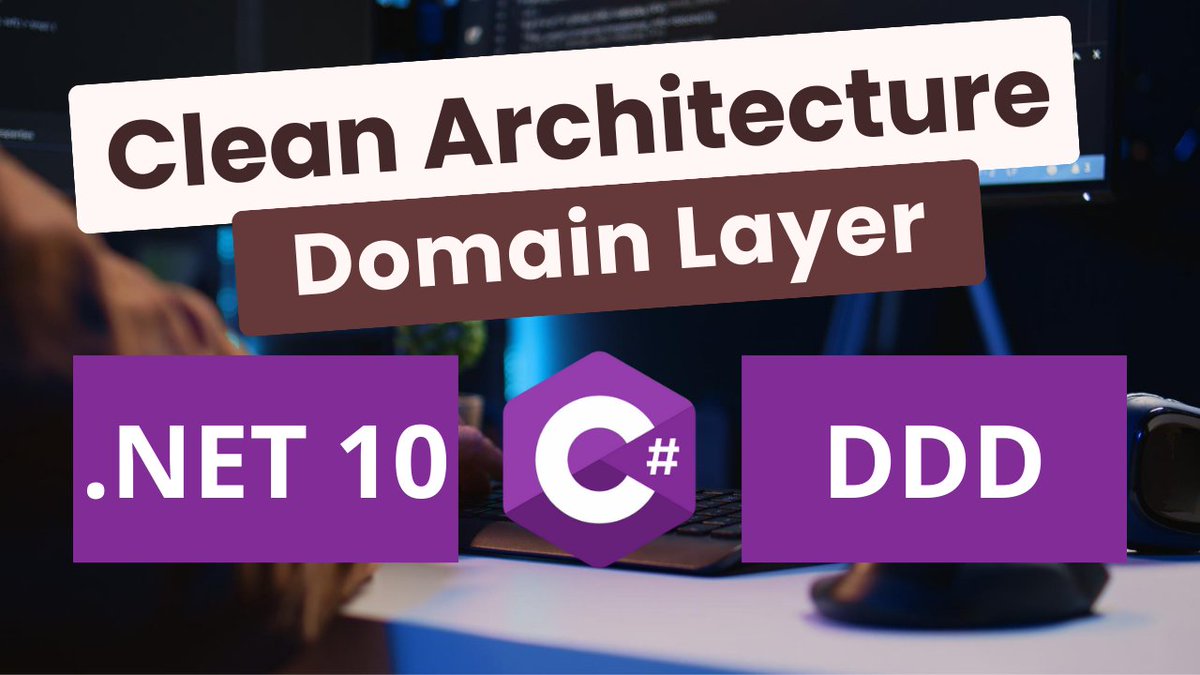 waqasnet's tweet image. Learn how to implement the Domain Layer of a Clean Architecture application using modern C# and Domain-Driven Design (DDD) principles!

youtube.com/watch?v=Bc02G4…

#CleanArchitecture #DDD #DomainDrivenDesign #DotNetTutorial #CSharp #DomainLayer #SoftwareDesign #ValueObjects