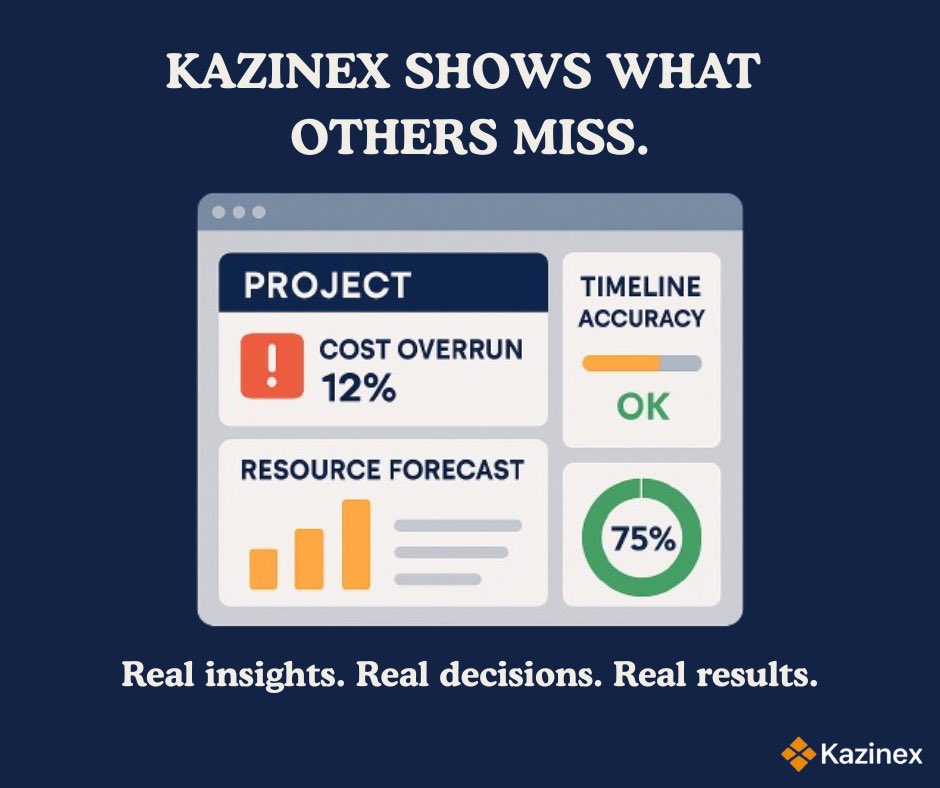 Kazinexapp's tweet image. You can’t manage what you can’t see.
Kazinex turns scattered information into actionable insight.
#DigitalTransformation #ProjectIntelligence #Kazinex