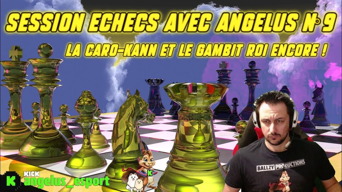 AngelusEsport's tweet image. ✪ Session #echecs avec Angelus en mode Magnus N°9 : youtu.be/03vCeDhlkww je continue de découvrir les ouvertures avec la Caro Kann et le gambit roi ! ✪ hésitez pas à commenter/liker et partager la vidéo :) #chess