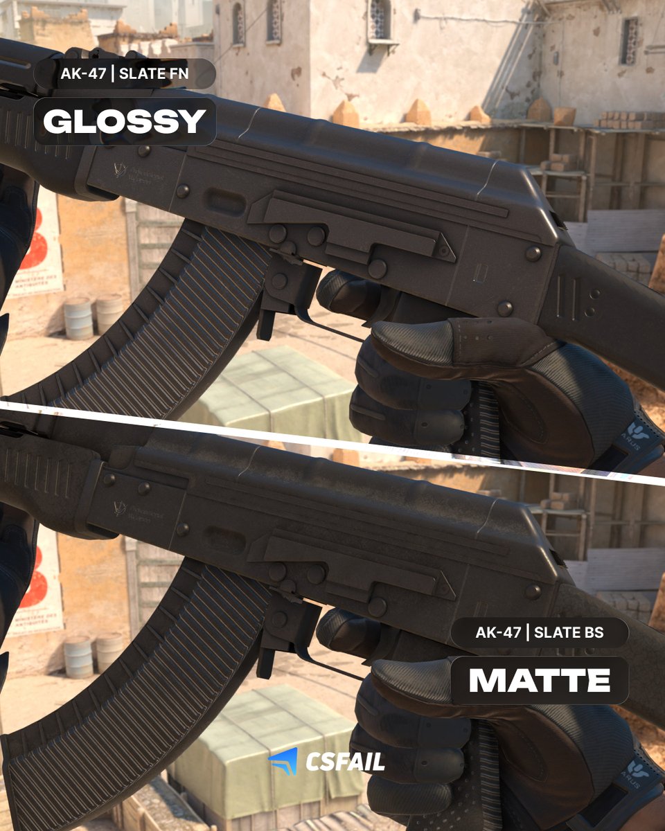 csfail2020's tweet image. 🔥 THE GOATED AK SKIN

AK-47 | Slate — depending on the wear, its finish shifts from glossy to matte.

Stylish, cheap, and beautiful.