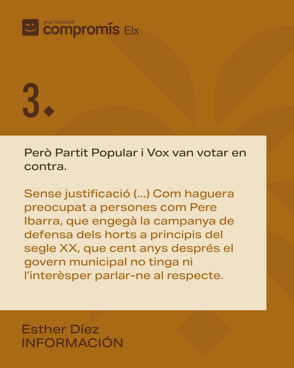 🌴🎉Celebrem 25 anys del Palmerar com a Patrimoni de la Humanitat

El seu futur depén de la capacitat de l’Ajuntament de mantenir-lo viu

Treballem col.lectivament per garantir-ho en 2027

✍️Article que hui escric a <a href="/informacion_es/">INFORMACION.es</a> 

💚Llarga vida al Palmerar

#elx #elche