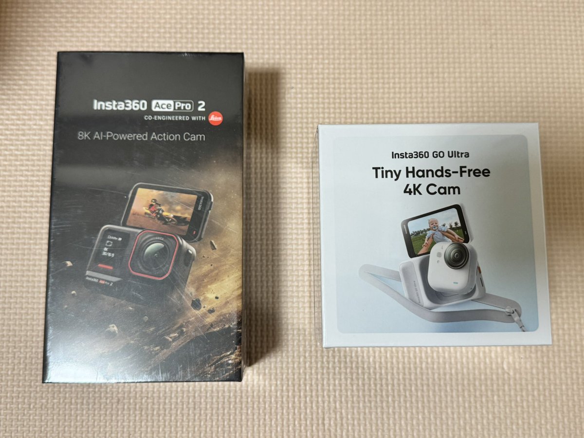 カメラ選べなさすぎて両方買ってから考えようとした結果、届いてからも選べない😇