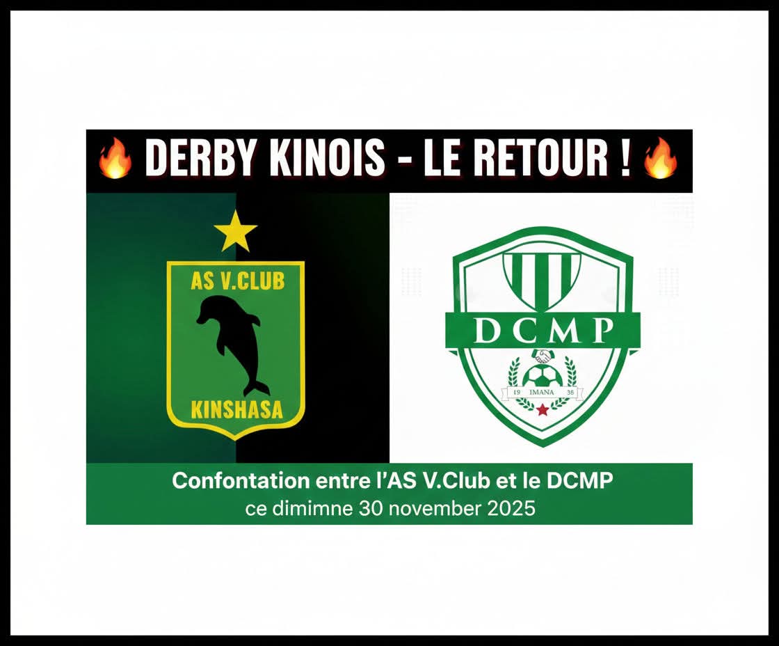 VolcansLes's tweet image. #Kinshasa s'arrête ce dimanche ! 

Le derby tant attendu entre V Club et #DCMP se joue à 15h au stade Tata Raphaël. 
Une rivalité historique, deux géants du football congolais, et un spectacle garanti pour les milliers de fans présents. #VClub vs #DCMP, la tension monte !