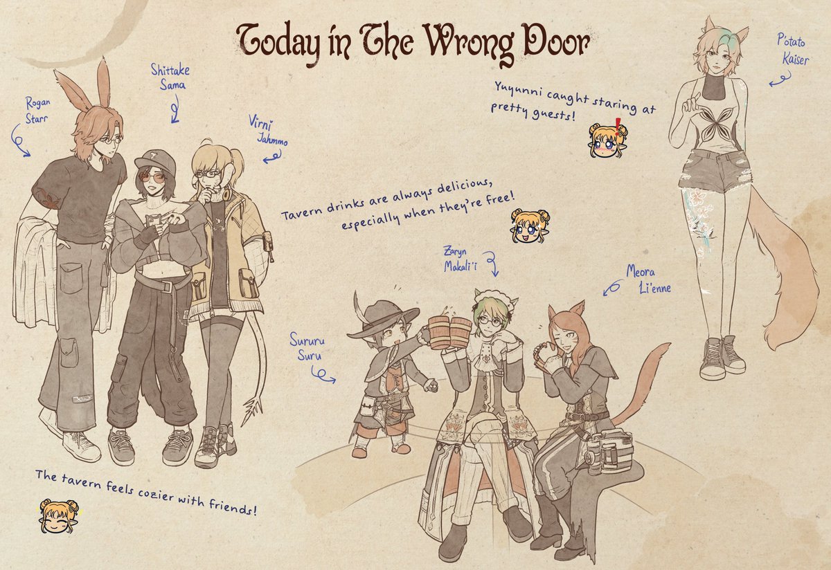 A huge thanks to our patrons who came last October for our All Saint's Wake opening. 

Friendships being forged, drinks enjoyed, and cozy company in the halls of this humble tavern. 

Don't miss out on <a href="/cactusyun/">yun ✨</a>'s portrait slot for this year with an exclusive starlight frame.