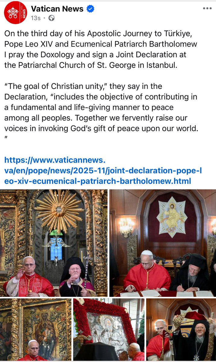 Hadi buyurun… Tüm bu şovun amacı ortaya çıktı..
Önceden uyardığımız gibi…
KARA PAPAZ’ın hedeflediği EKÜMENİKLİK Papa tarafından dile getirildi…
UYAN TÜRKİYEM!!!