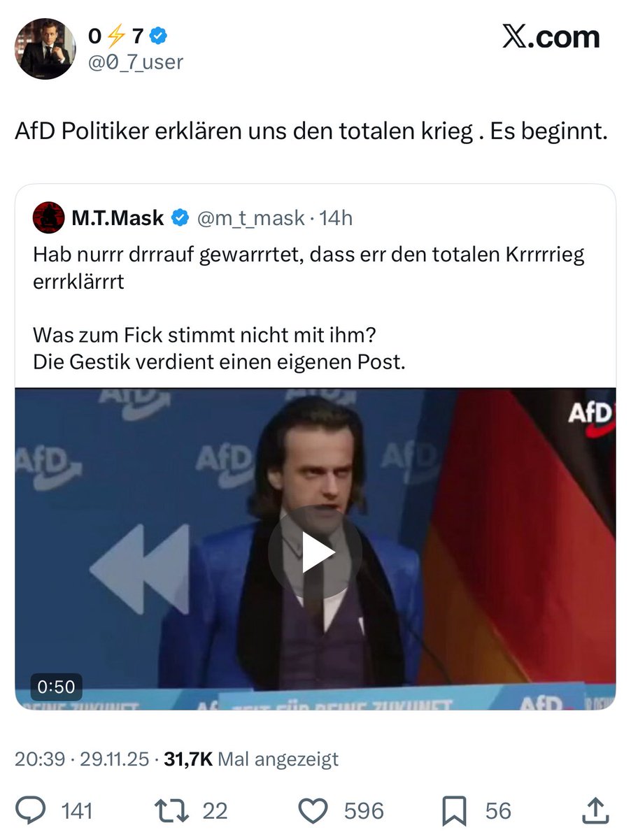 corona_realism's tweet image. Die „Kunstaktion“ des eingeschleusten mutmaßlichen Böhmermann-Kandidaten bei der AfD entwickelt sich zur Selbstentlarvung der hysterischen #FCKAFD- Szene.

Anders als beabsichtigt fällt nicht der kopfschüttelnde Parteitag auf den Nachwuchs-Hitler rein, sondern 85% seiner Gegner.
