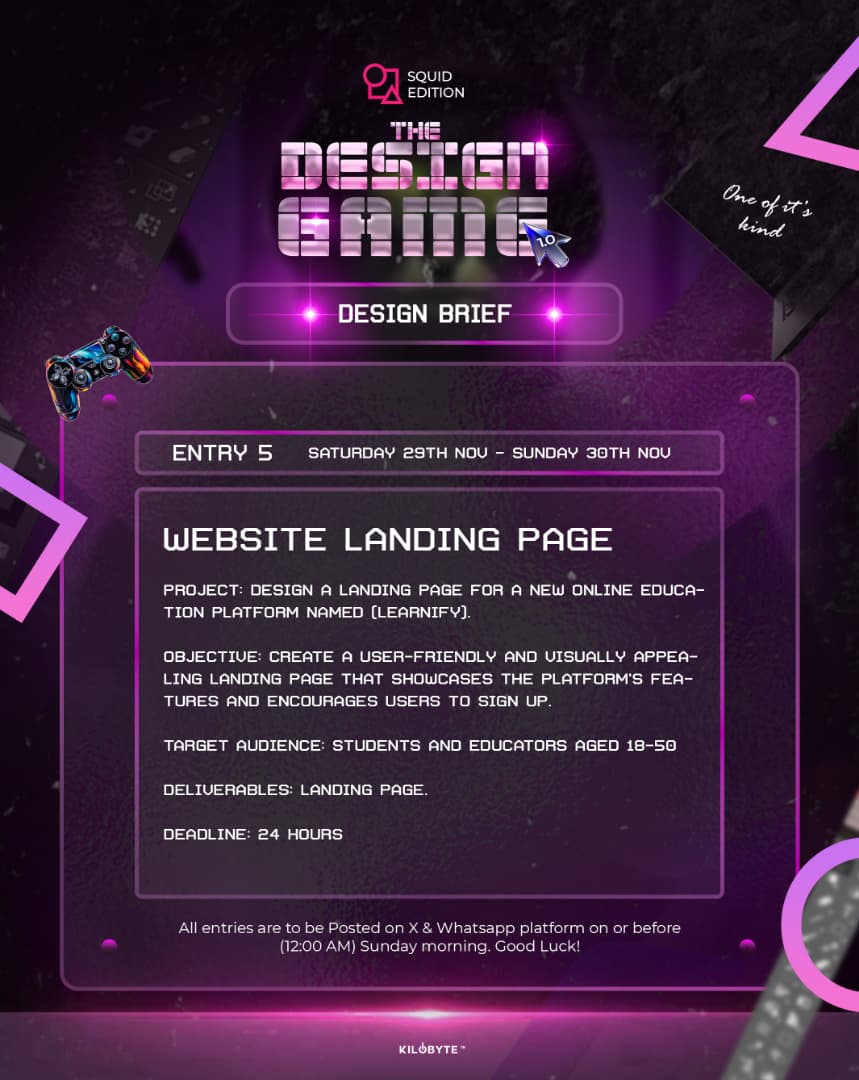 YuShouldAskCece's tweet image. Day 5 of The Design Game ✨

A landing page design for LEARNIFY 
#thedesigngame