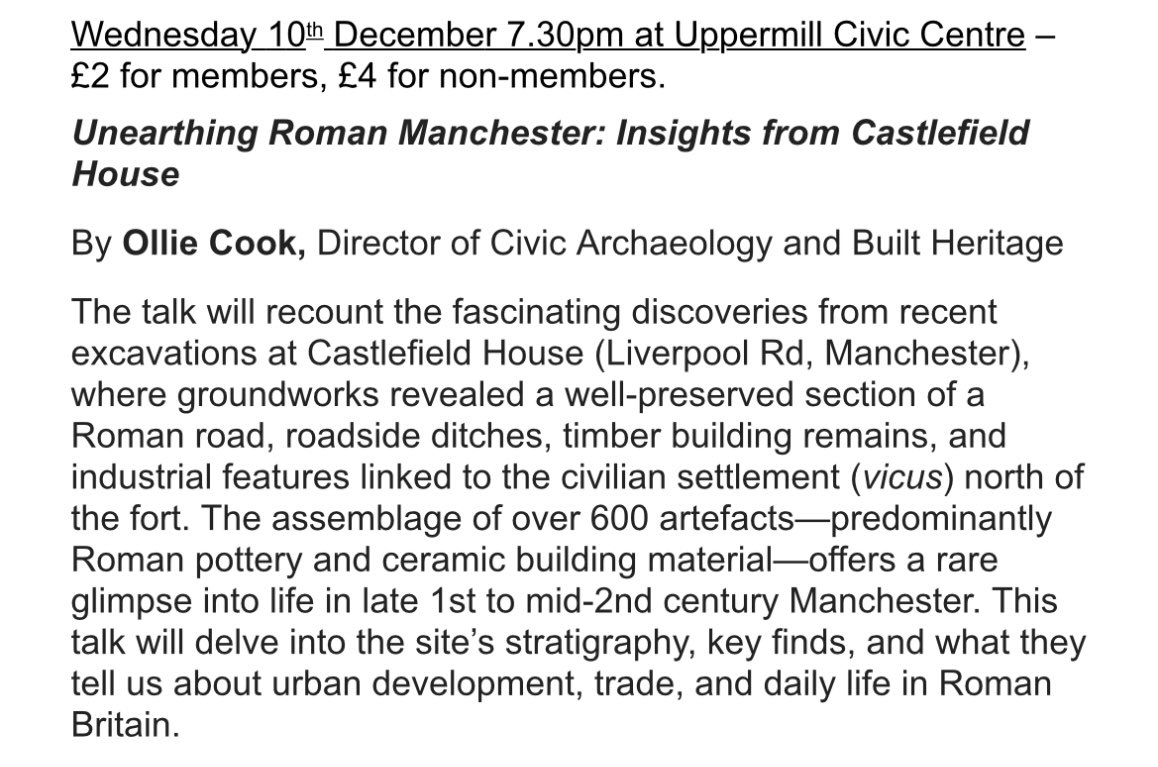 Castleshaw Archaeology tweet media