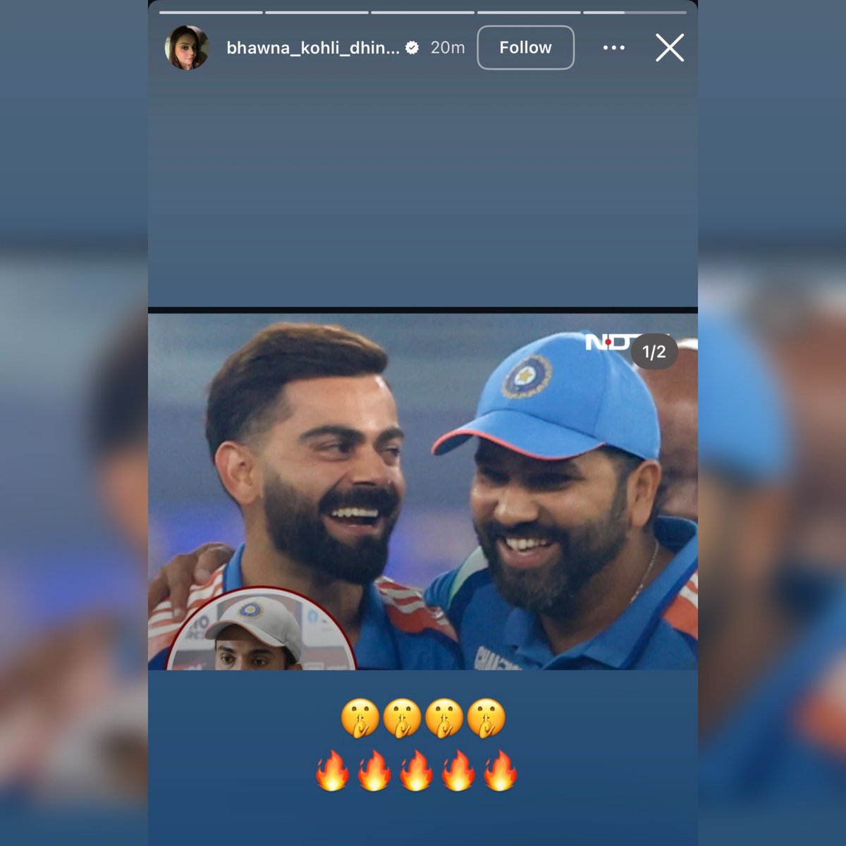 Virat Kohli's sister posted this story. Everyone is owning BCCI and Gambhir-Agarkar 🥶