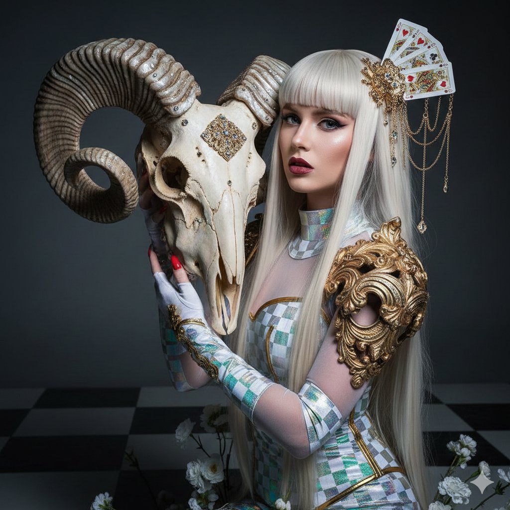 A stunningly beautiful young woman with long, straight **pla... - Example 2