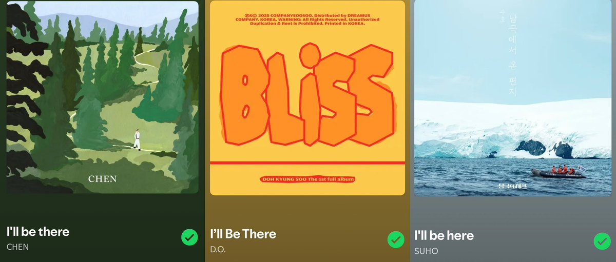 6066i_'s tweet image. I’ll be There EXO
CHEN                        D.O.                       SUHO