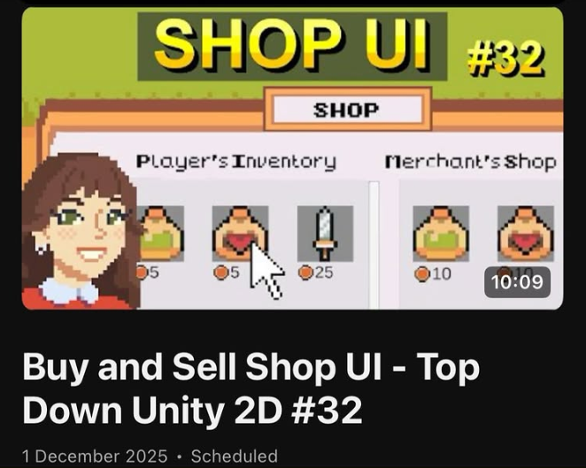 GameCodeLibrary's tweet image. New video tomorrow :-)

#Unity #gamedev